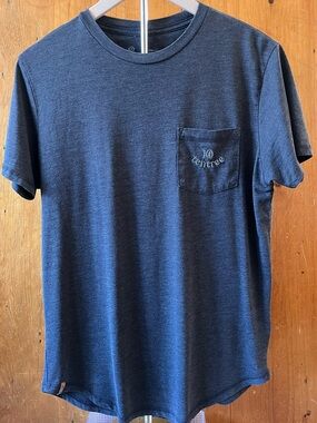 Tentree Heathered Gray Treeblend Tee with Embroidered Logo on Pocket